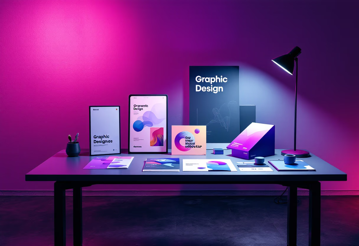 image of branding materials (for a graphic design studio)