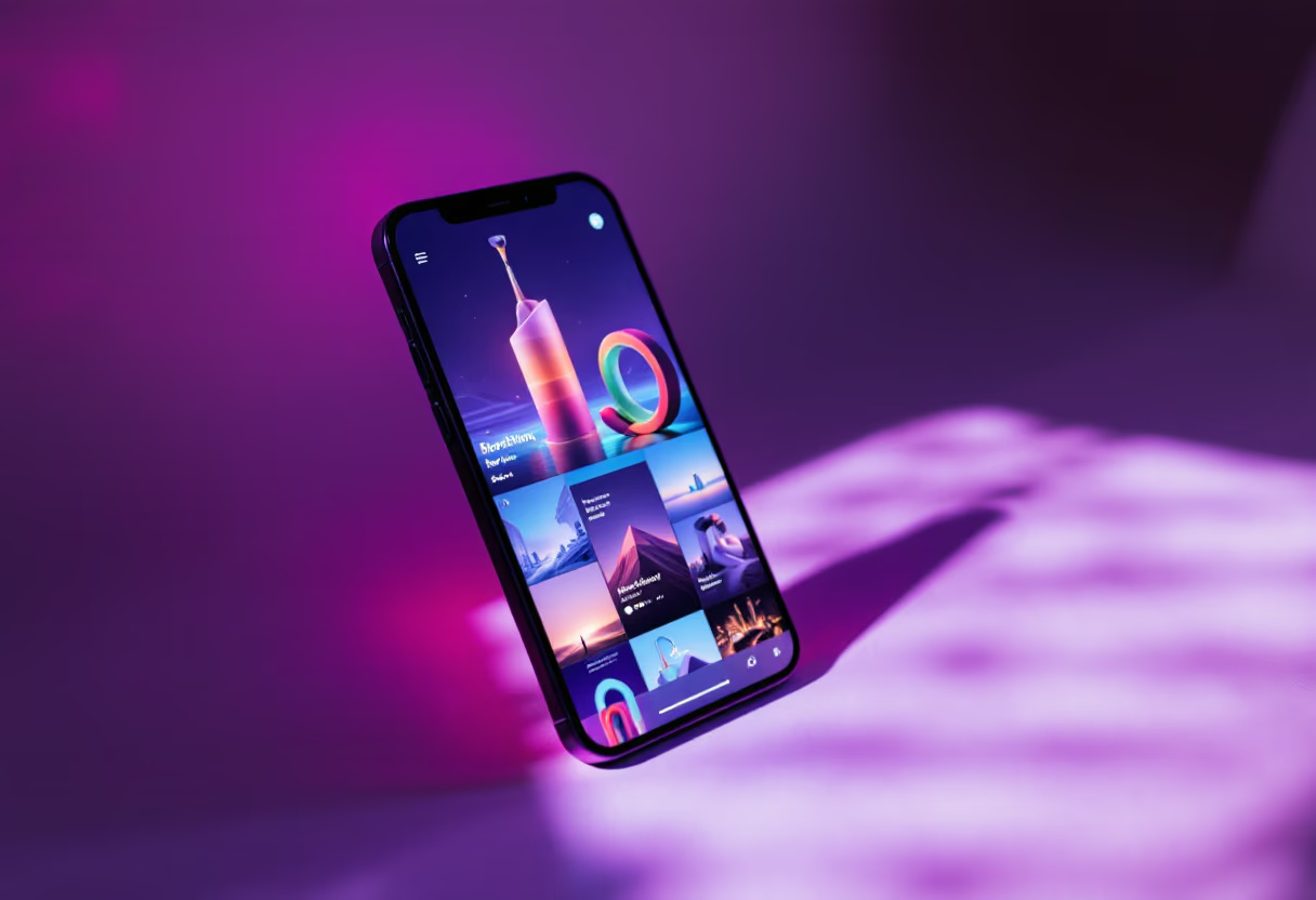 [digital project] ar/vr digital project displayed on a mobile device