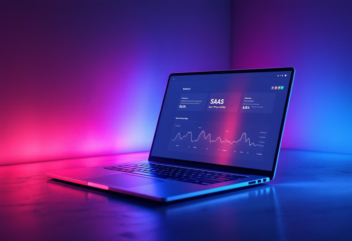image of a laptop with software interface (for a b2b saas)