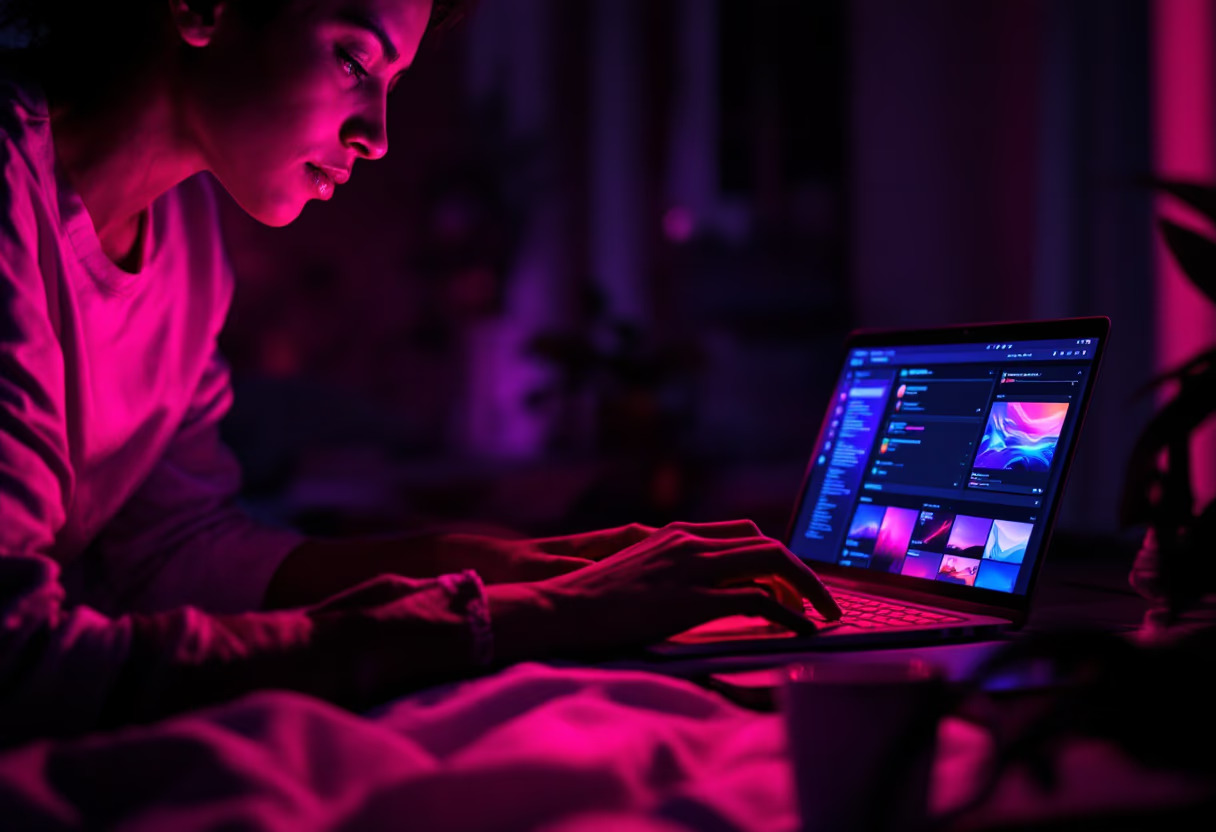 image of a user interacting with the software on a laptop (for a productivity tools business)
